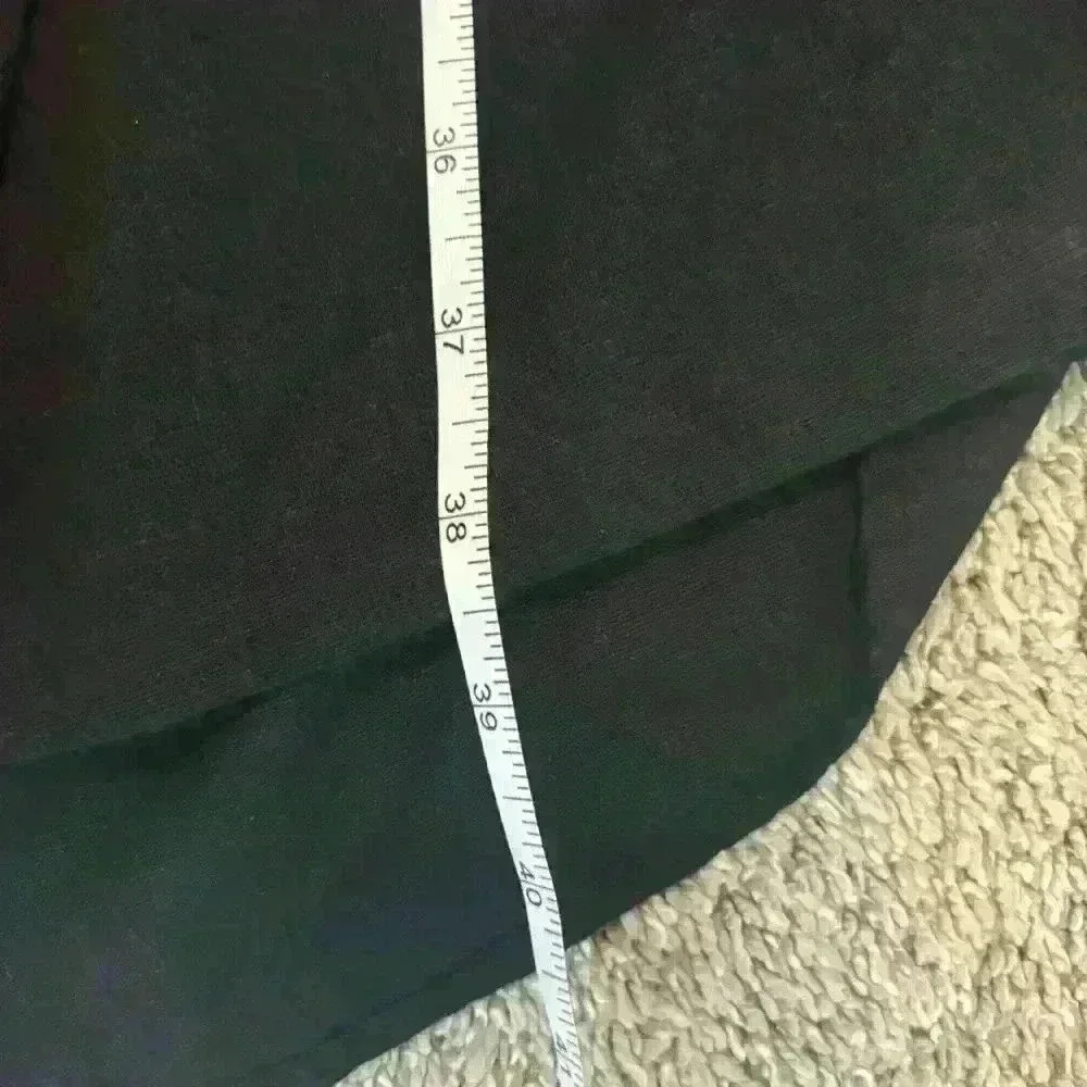 For Cynthia Womens Sz XS Black Linen Dress Button Front Pockets Asymmetrical Hem - Picture 10 of 11